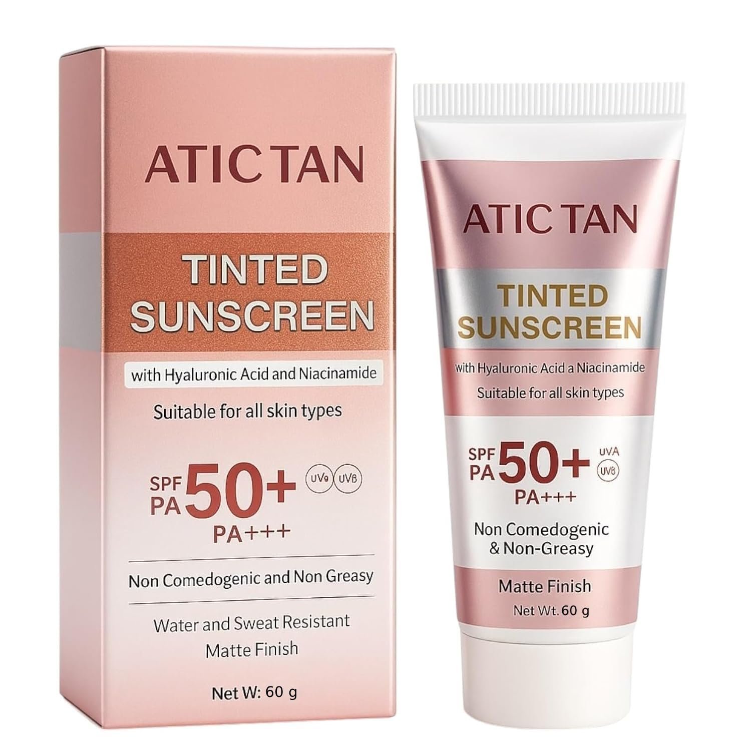 Atictan Tinted Sunscreen SPF 50+ PA+++